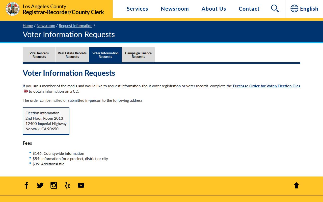 Lynwood neighbors voter information request rules